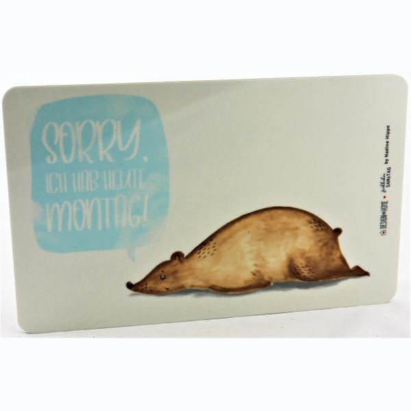 Design&Home/ppd, Frühstücksbrettchen "Sorry, Ich Hab Heute Montag"