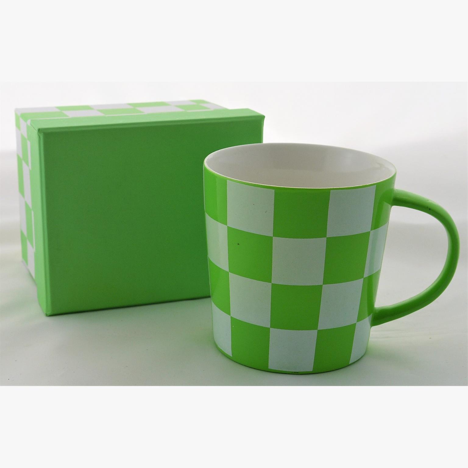 ppd Coffee Mug “Squares hot lime” Postenhaendler.de